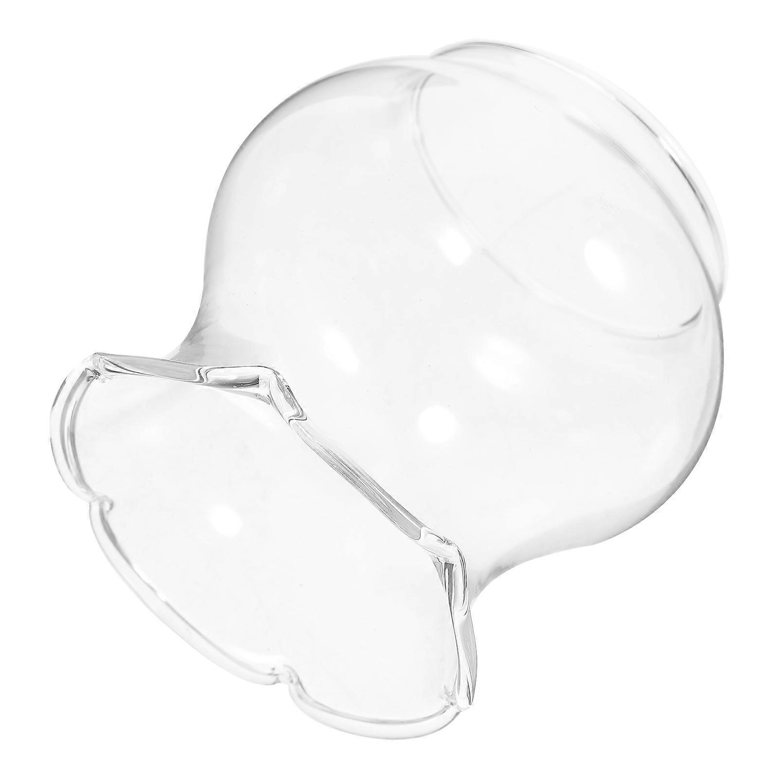 Transparent Glass Lamp Shade for Oil Lamps with Windproof Design and Warm Light Scattering Effects