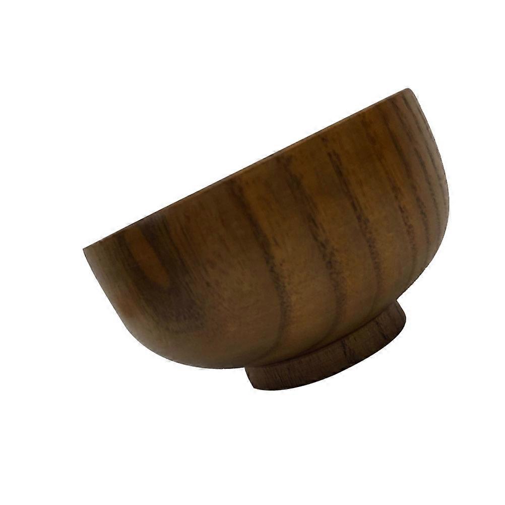 Wooden Soup Bowl Jujube Wood Tableware for Home & Kitchen, Elegant Design for Salad, Rice & Soup Serving, Portable & Washable