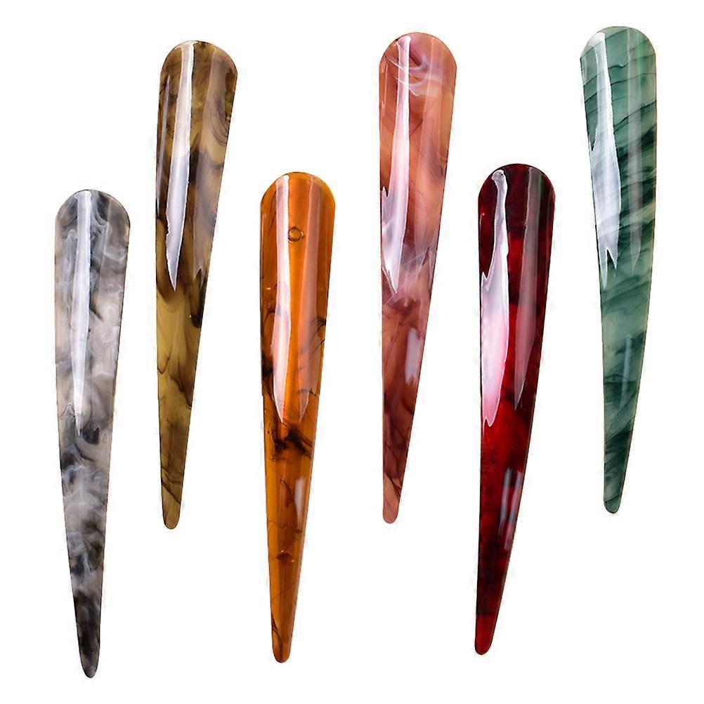 6pcs Duck Billed Hair Clips for Styling Sectioning Assorted Color Acrylic and Iron