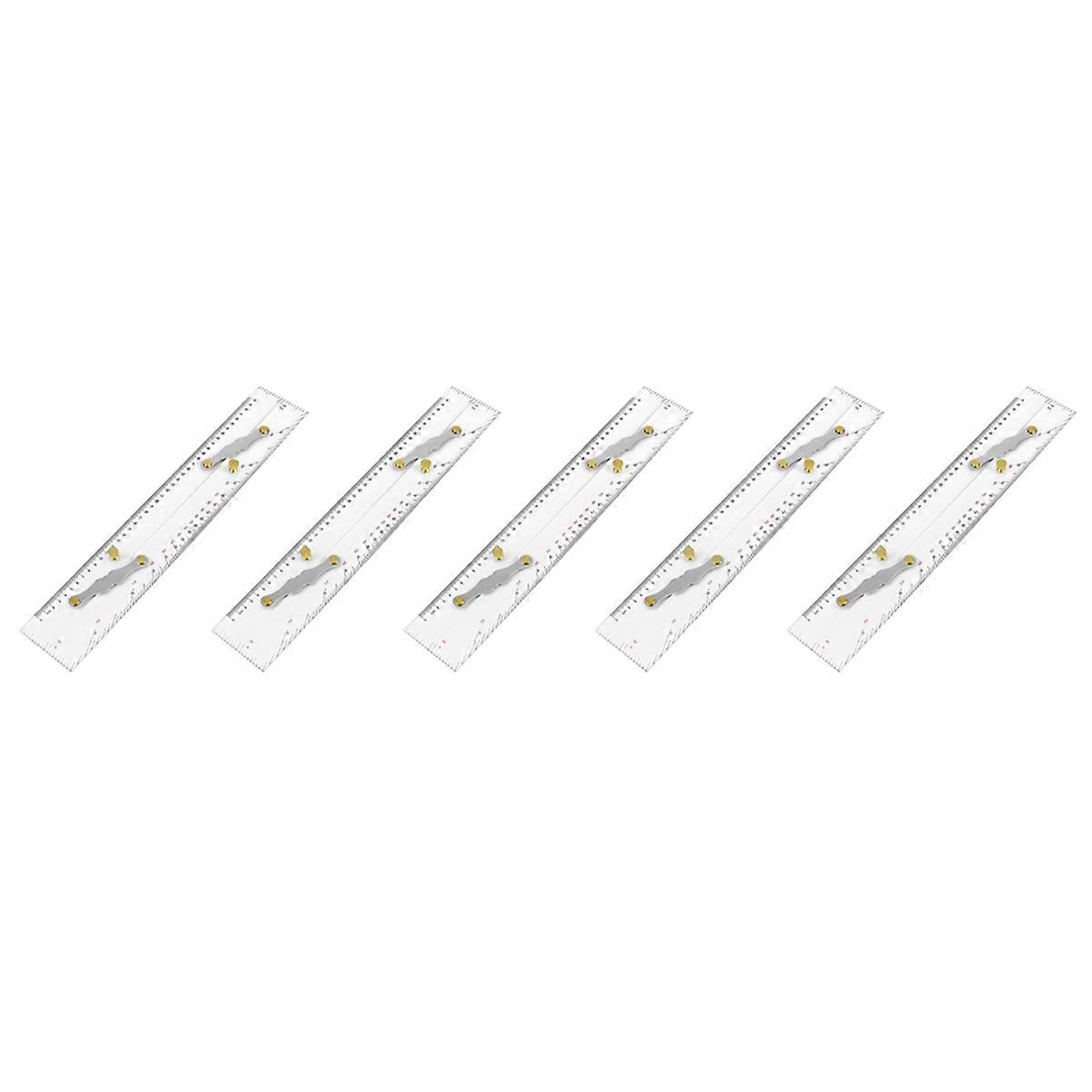5X Marine Parallel Ruler Clear Scales,Mapping Points to Pull Parallel Ruler 450MM,Nautical Charts Pa