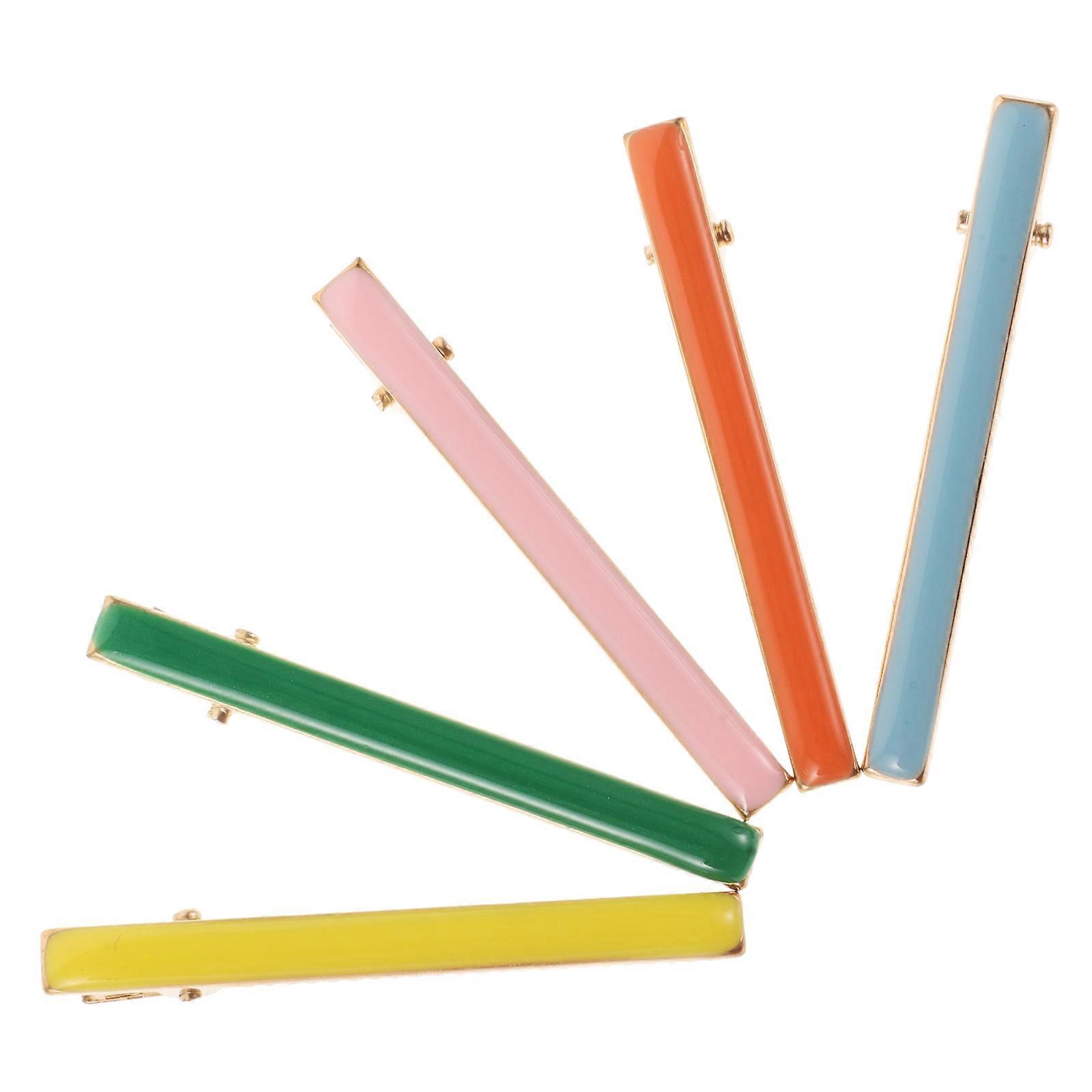 Pince à cheveux colorée simple ensemble de 5 épingles à cheveux en alliage pour femmes accessoires de mode pour décorer les cheveux
