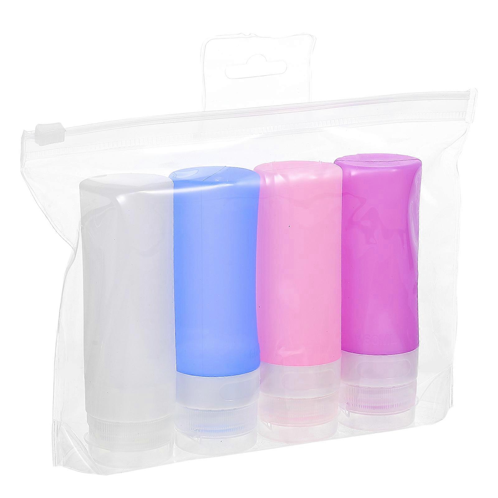 Travel Empty Bottle Lotion Dispensers Cosmetic Liquids Container Cylindrical Blue 1 Set Reusable