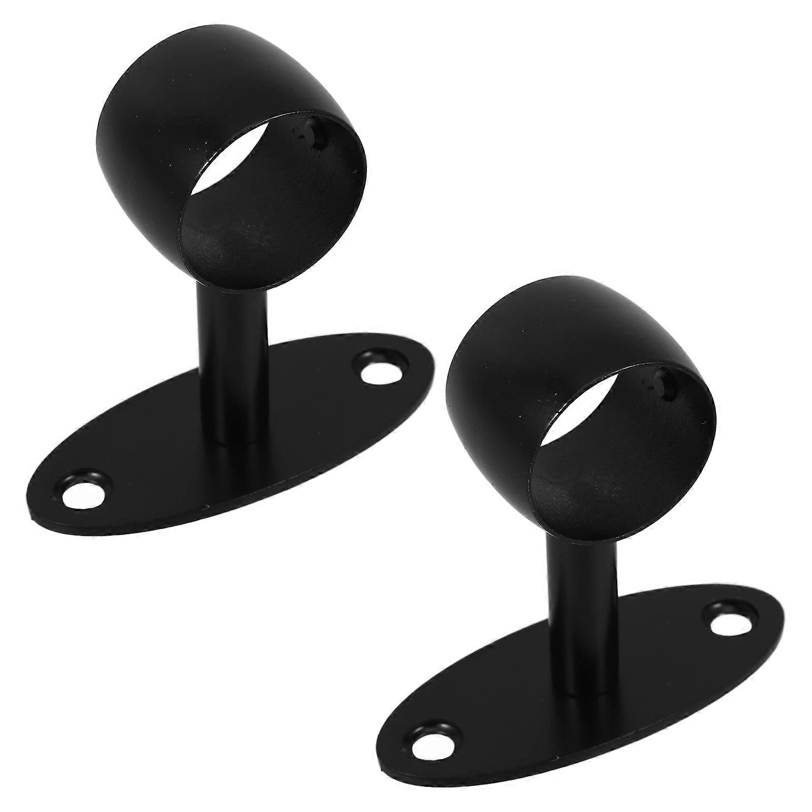 Wall Brackets Flange Rod Bracket Staircase Handrail Hardware Round Tube Indoor Use 201 Stainless Steel Secure Attachment 1Set
