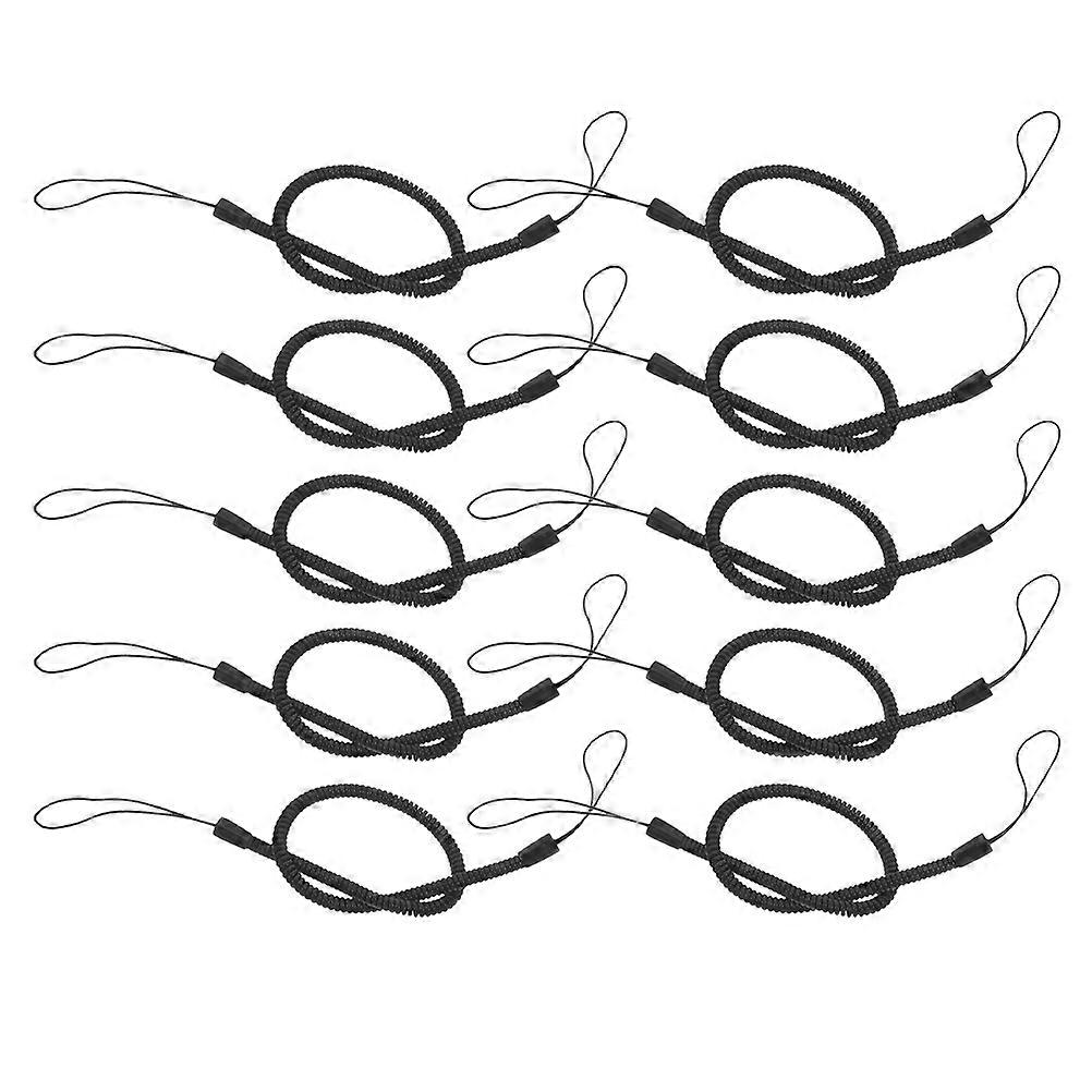 Touchscreen Stylus Tether Elastic Tether Lanyard For Drawing Pen Portable Design Black 23.00X0.50X0.50cm 10Pcs