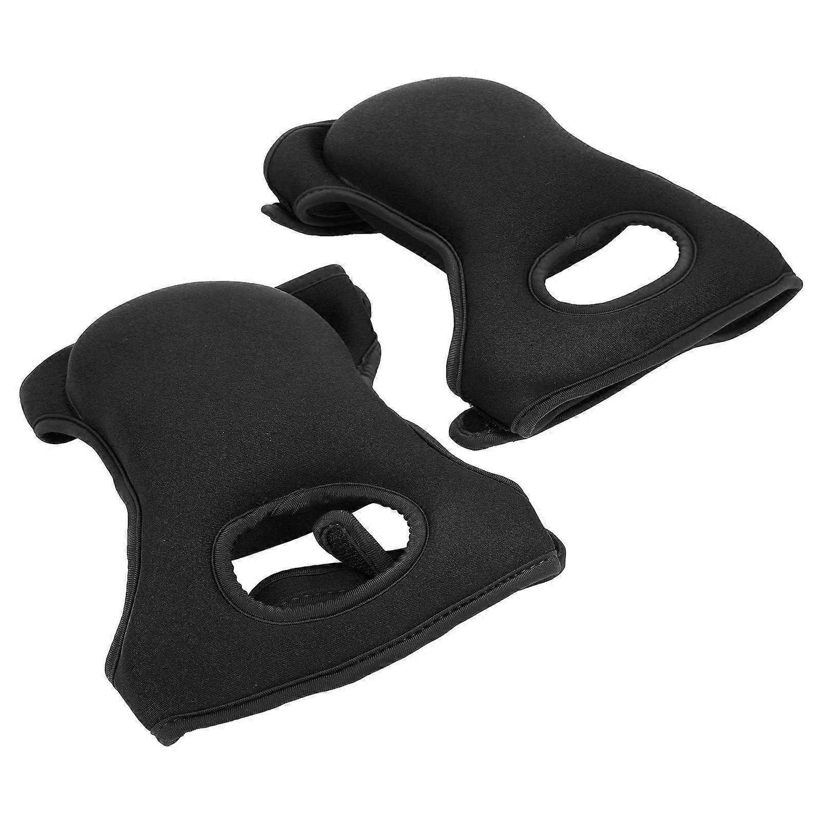 Adjustable Knee Pads with Soft Lining for Flooring, Gardening, Carpentry, Roofing – Black, 1 Pair