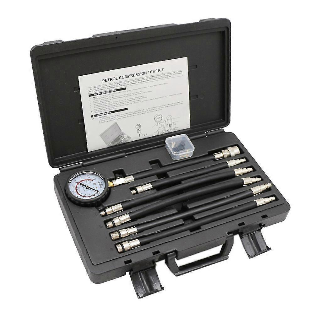 Cylinder LeakDown Tester Kit and Engine Compression Pressure Gauges Test Set Engine Diagnostics Testing Tool Multicolor