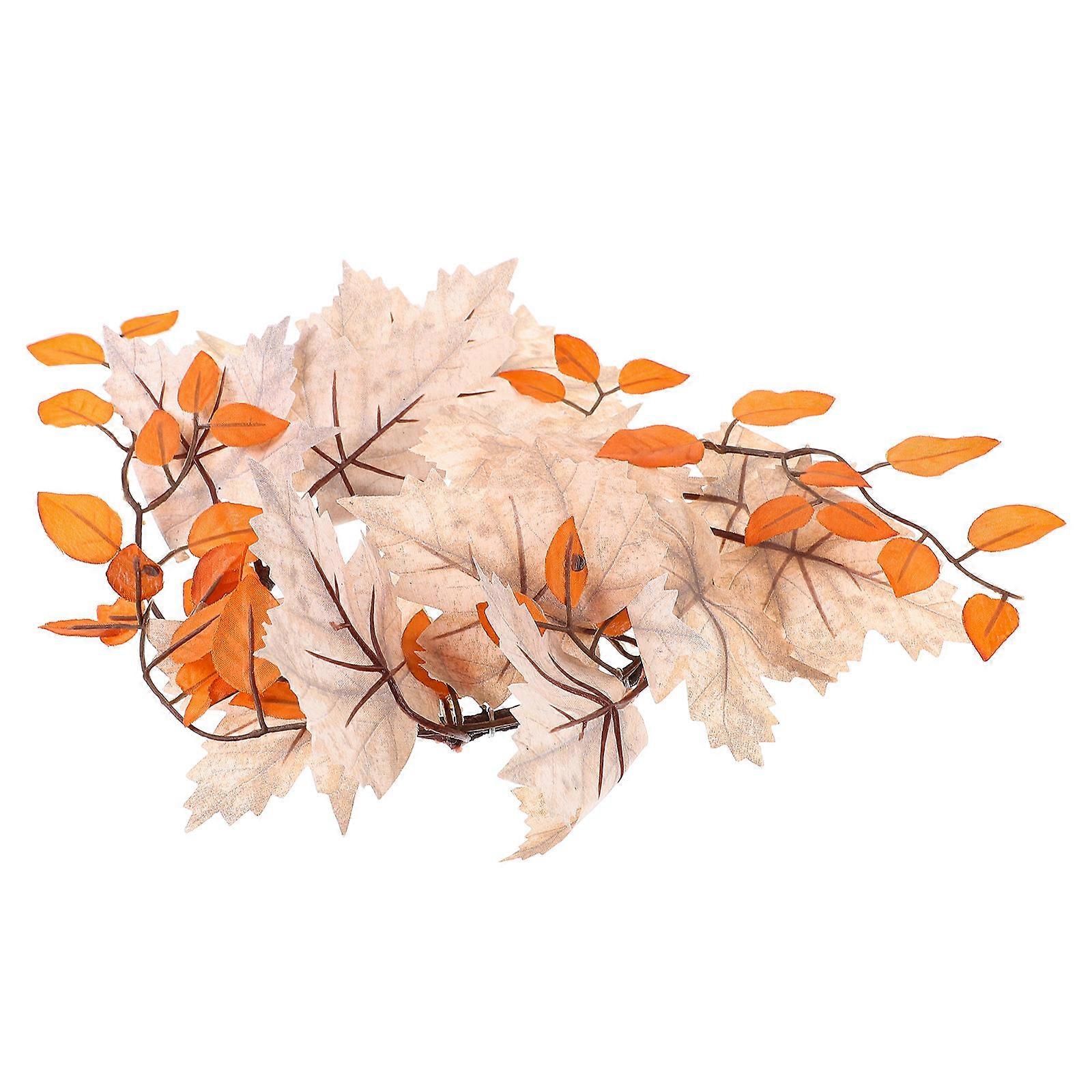 Artificial Leaf Candle Ring Wreath Fall Decoration Ideal For Thanksgiving Party 30CM Diameter Beautiful Realistic Design 1Pack