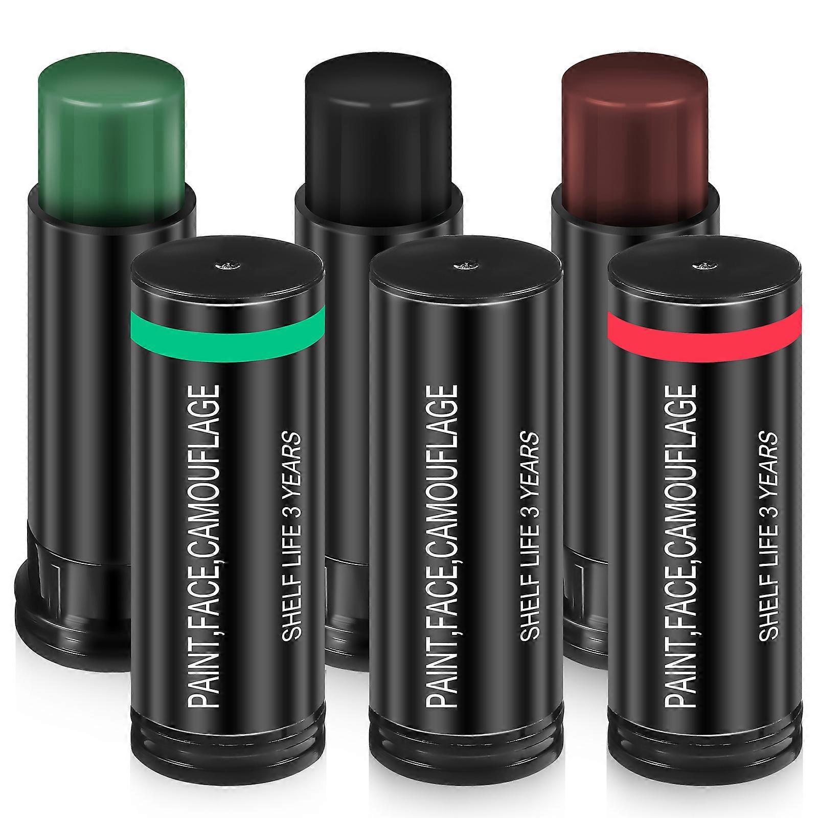 6 Pcs Eye Black Sticks for Sports Face Paint – Football, Soccer, Baseball – Glare Reduction & Stylish Look for Athletes