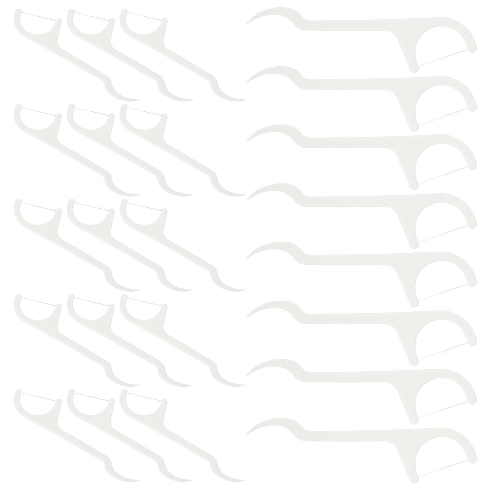 Flossing Picks Plastic Dental Floss Picks Deep Interdental Cleaning Bow-Shaped Ergonomic Handle 200Pcs
