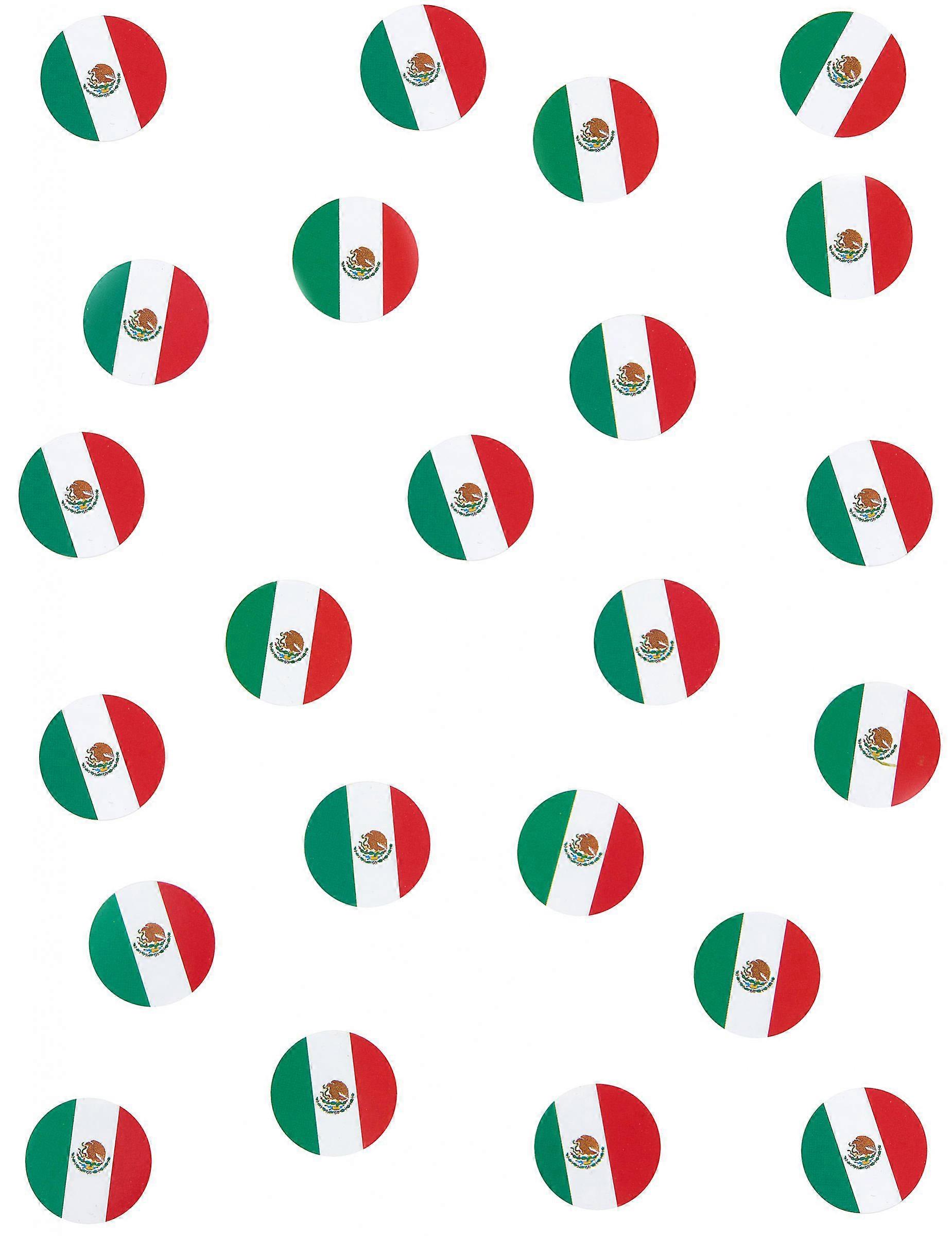 150 Mexico flag table confetti