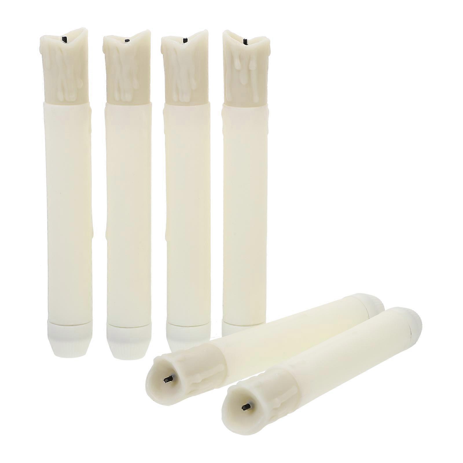 LED Candle Light White Flameless Electronic Light for Decor with Flickering Effect Powered by AA Batteries 12 Pieces