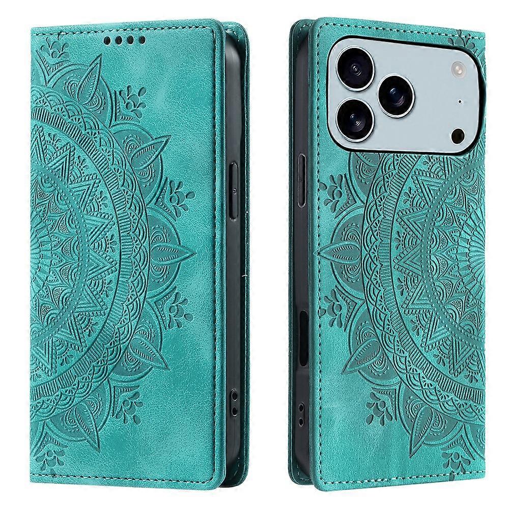 Compatible For iPhone 17 Pro Max Case Magnetic Closing Leather Phone Cover Pattern Imprinted