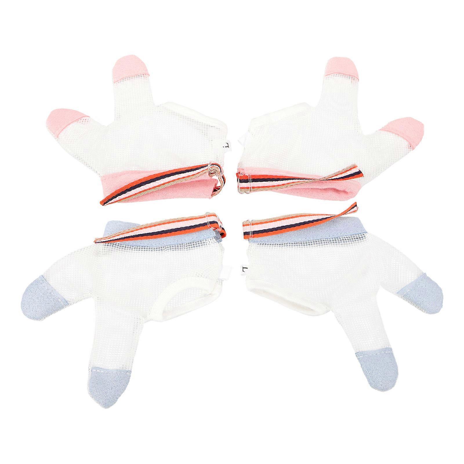 Baby Eating Hand Gloves For Children Practical Design Quick-drying Fabric Finger Protection 2 Pairs