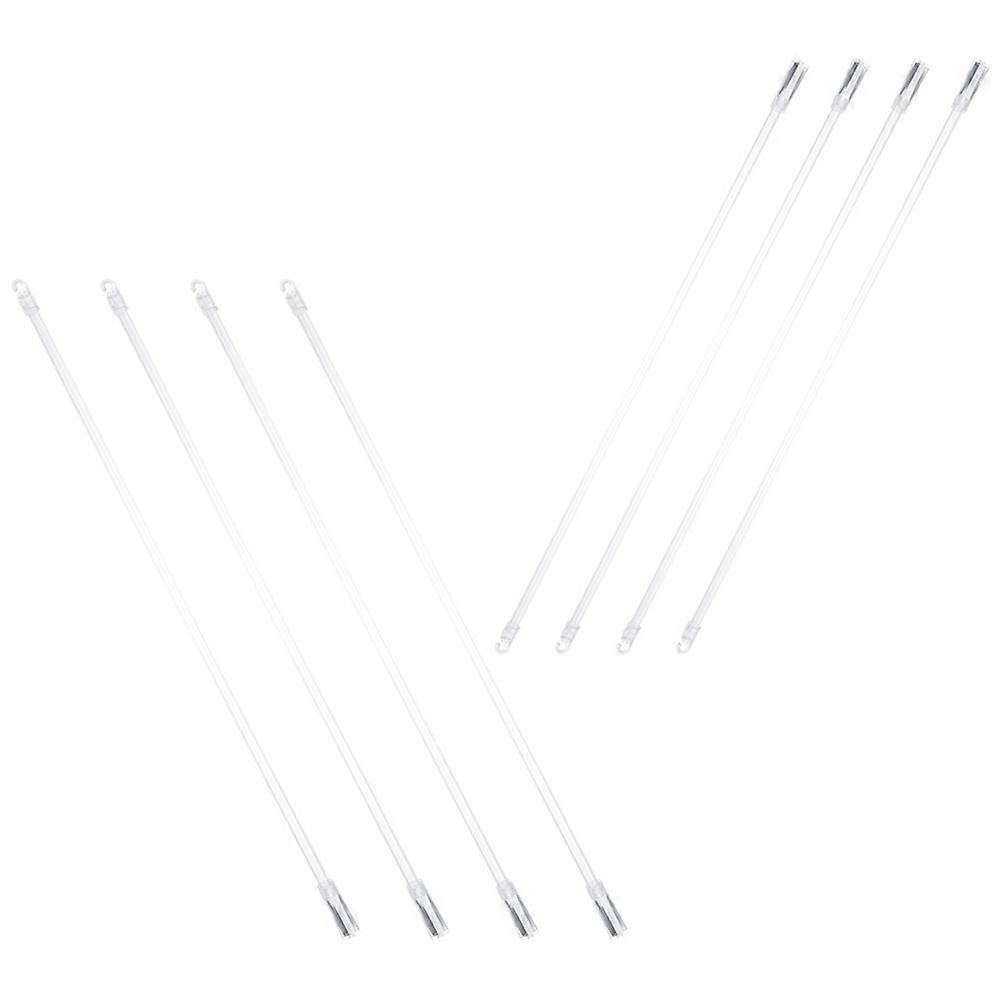 Transparent Window Blind Opener Rods with Hooks – Replacement Tilt Sticks for Vertical Blinds, Space Saving Design, 8PCS Set