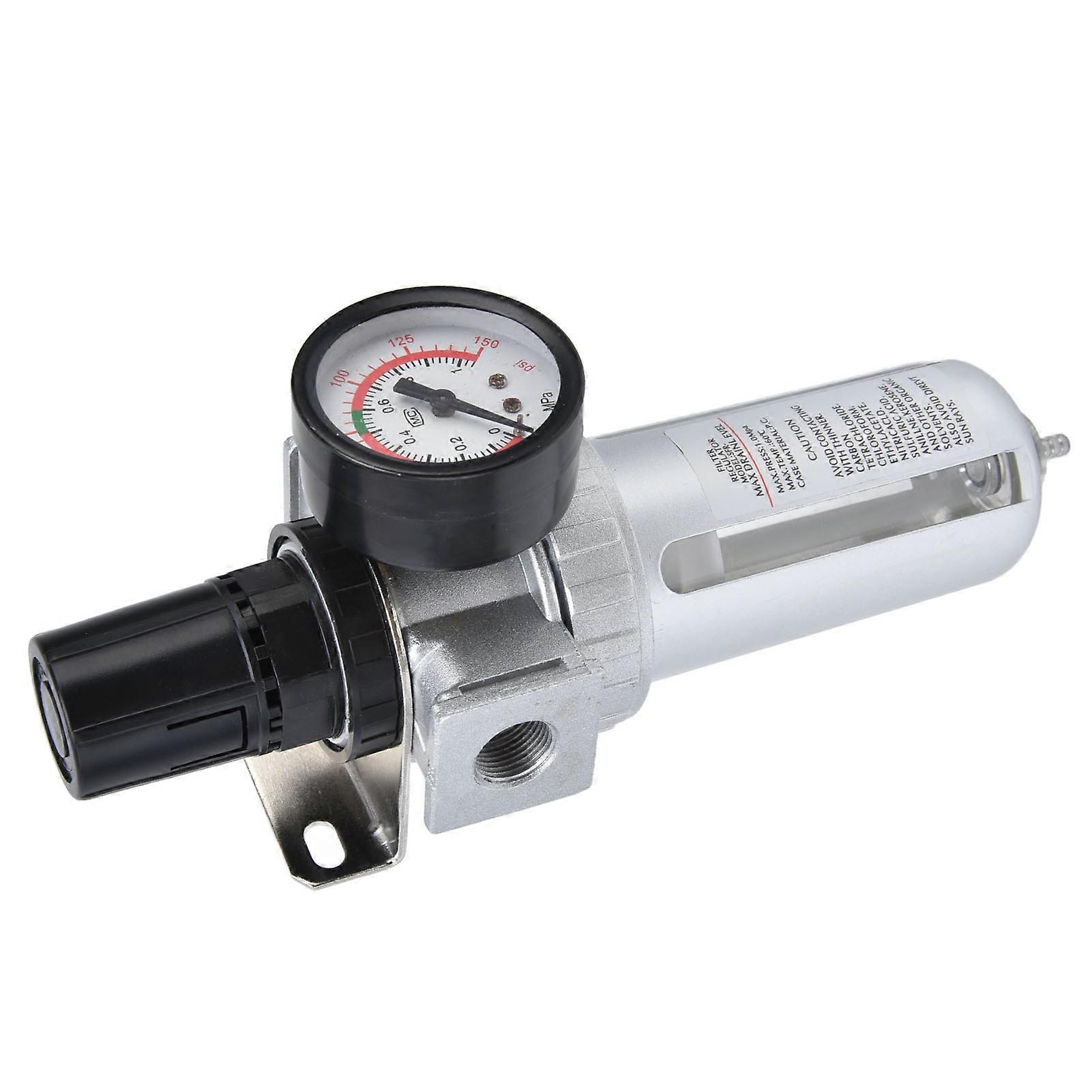 Compressed Air Filter Regulator Combo Pressure Gauge Kit Water Separator for CompressorSFR400