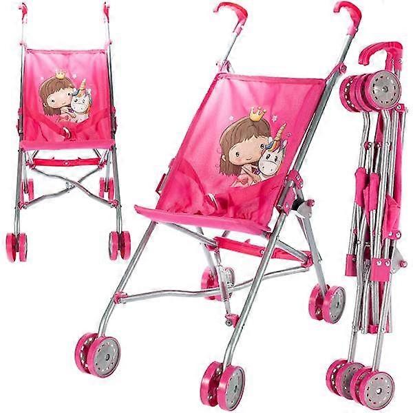 Folding umbrella stroller for doll pram