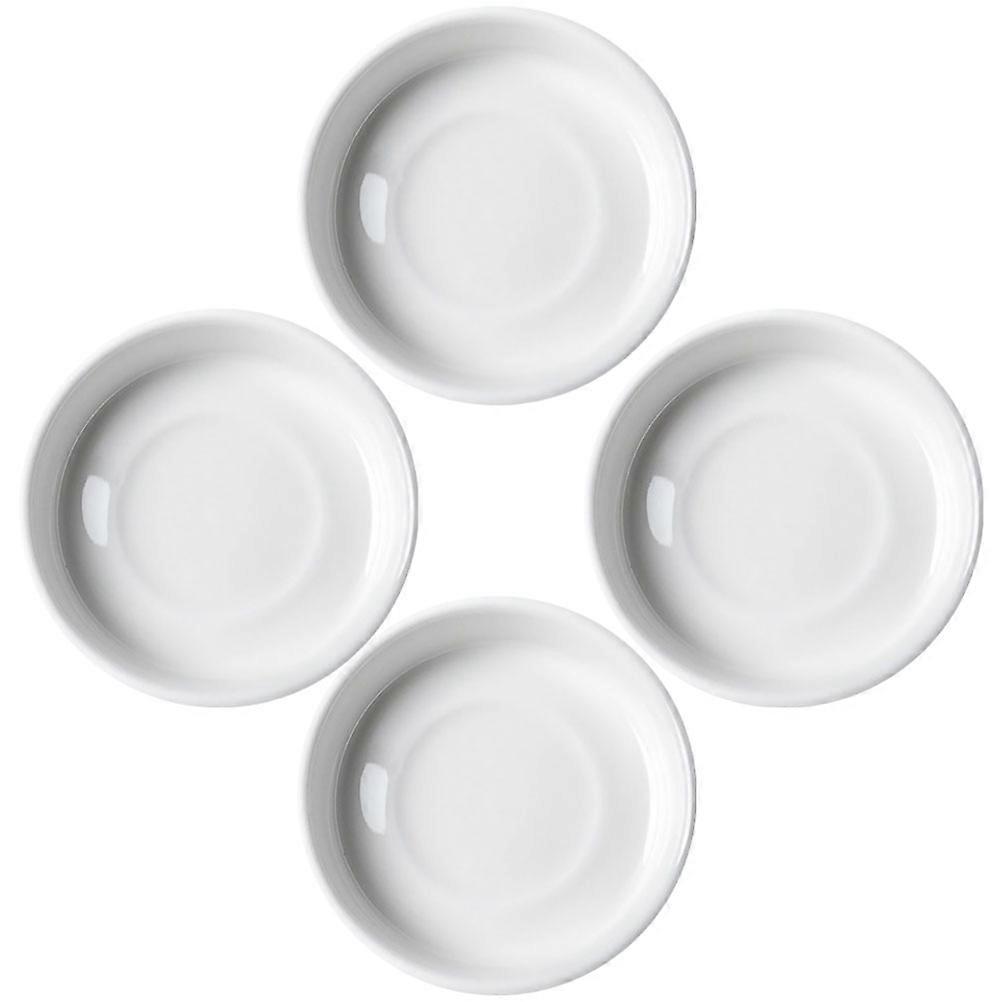 White Ceramic Dipping Bowls for Sauce and Condiments Perfect for Home or Restaurant Use 4 Pieces Small Size