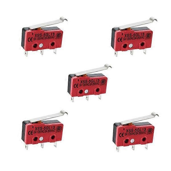 Micro on Off Simulated Roller Lever Miniature Micro Switch for Switching 5Pcs