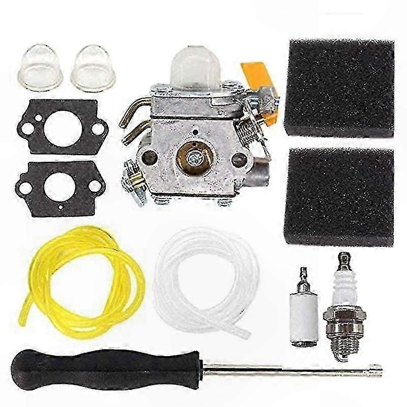 Air Filter and Carburetor Kit for 25cc 26cc 30cc 46cc Hedge Trimmers Compatible with Zama C1U-H Models