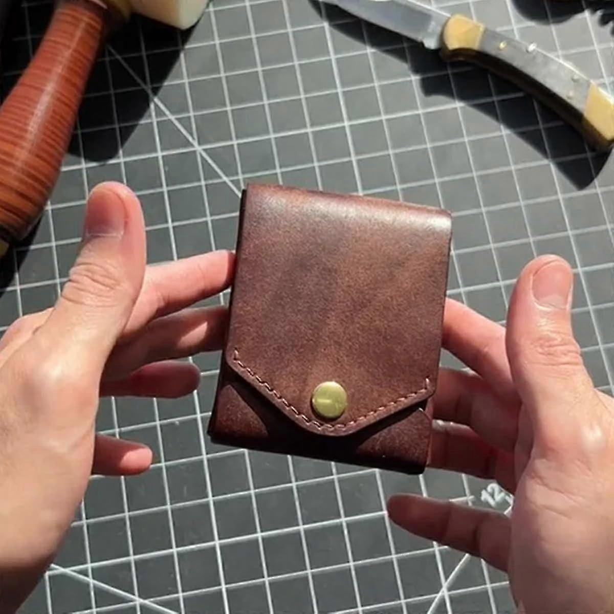 Multifunctional Compact Wallet, Portable Leather Card Holder Wallet, Multifunctional front pocket wallet for men, for Travel or Everyday Use