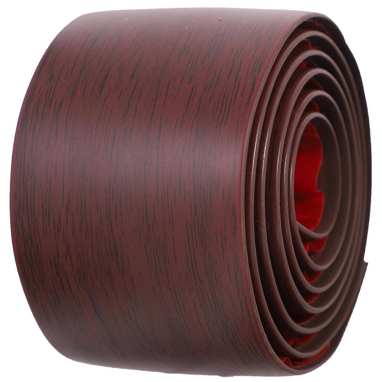 Flooring Edge Strip PVC Material Durable Dark Red Ideal For DIY Enthusiasts 1Set