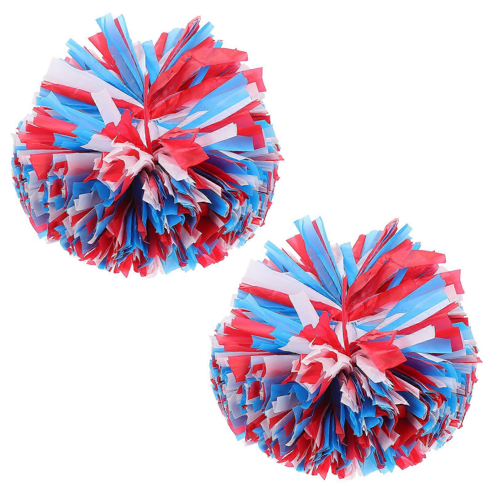 Cheer Pompom Props 2Pack Handheld Cheering Equipment for Celebrations Assorted Color Round Shape