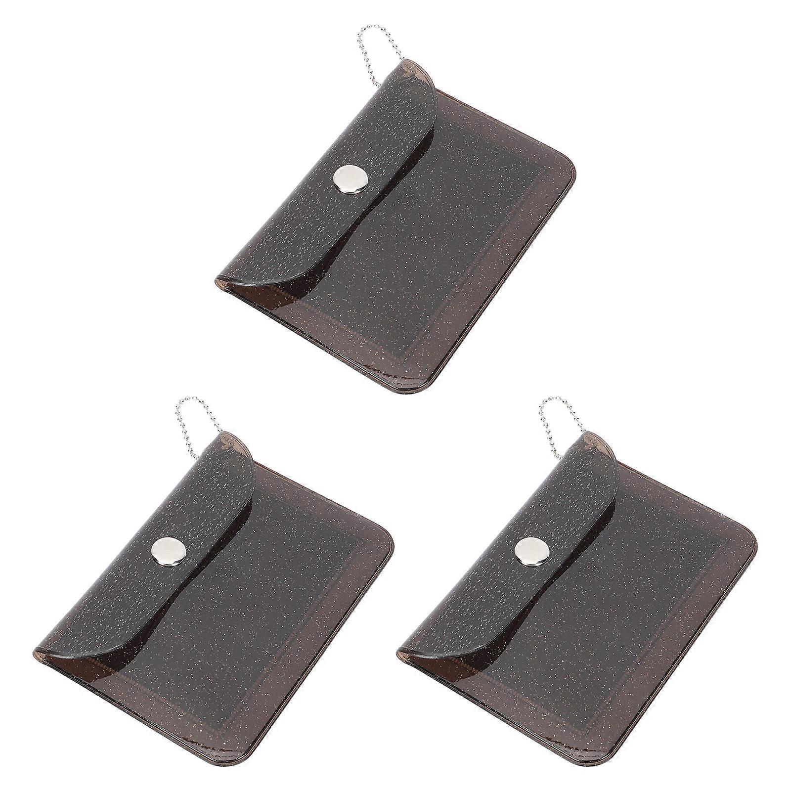 Small Transparent Pouch For Women Travel Compact PVC Wallet 3Pcs