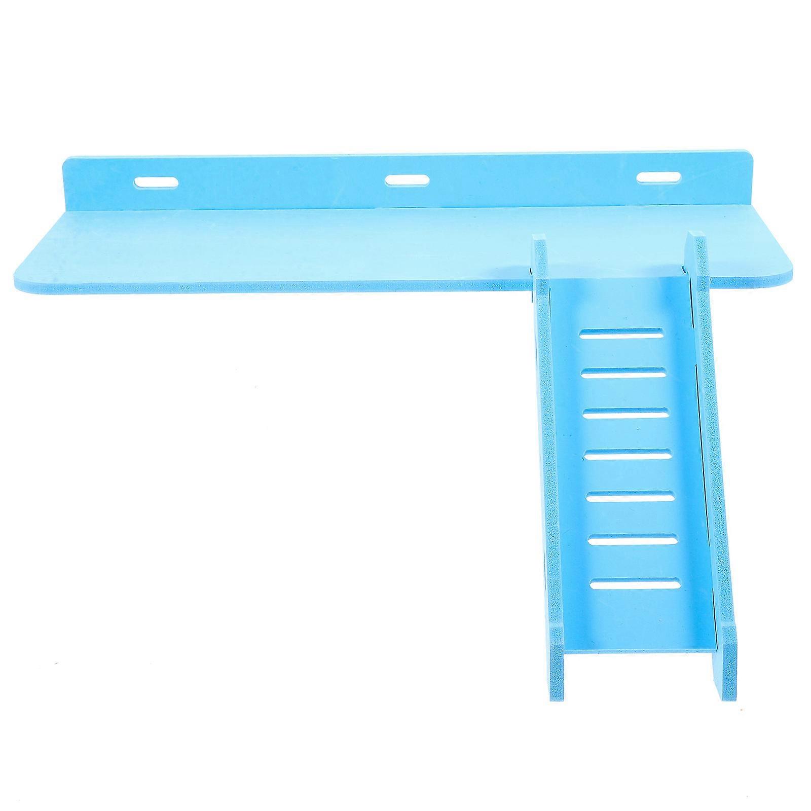 Hamster Playground Platform With Ladder For Small Pets Sky-Blue Resting 1Pcs
