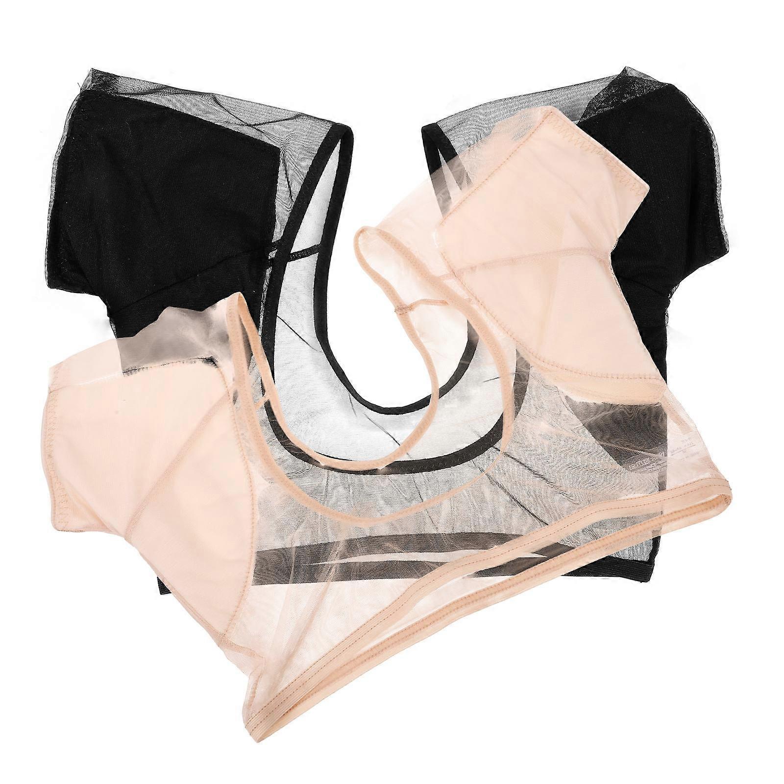2pcs Breathable Underarm Sweat Pads for Women, Soft Chinlon Armpit Liners to Prevent Stains and Keep Clothes Dry
