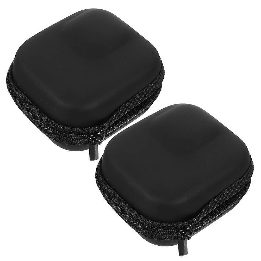 Camera Carrying Case Protecting Action Camera For Travel Photography 8.00X7.00X4.00CM Black Minimalist Appearance 2Pcs