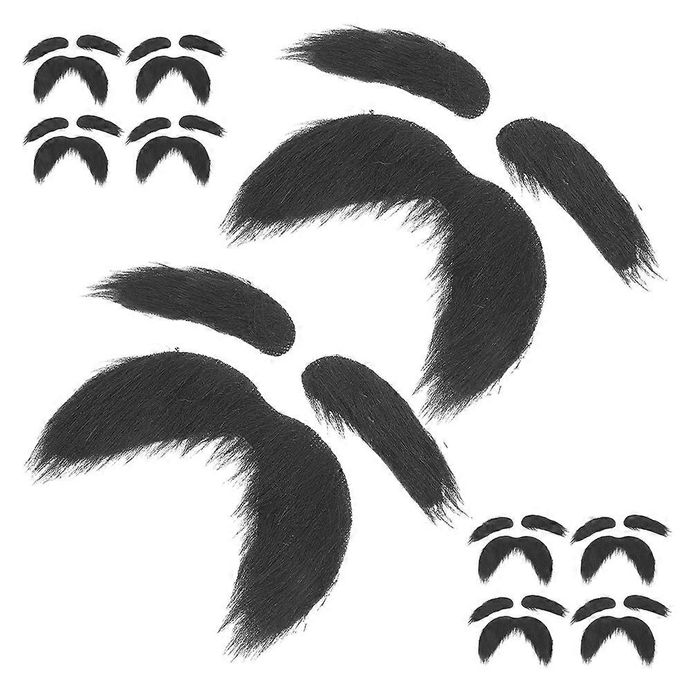 Self Adhesive Fake Beard and Eyebrows Set for Halloween Party Cosplay – Lightweight and Comfortable Costume Facial Hair Accessories for Adults