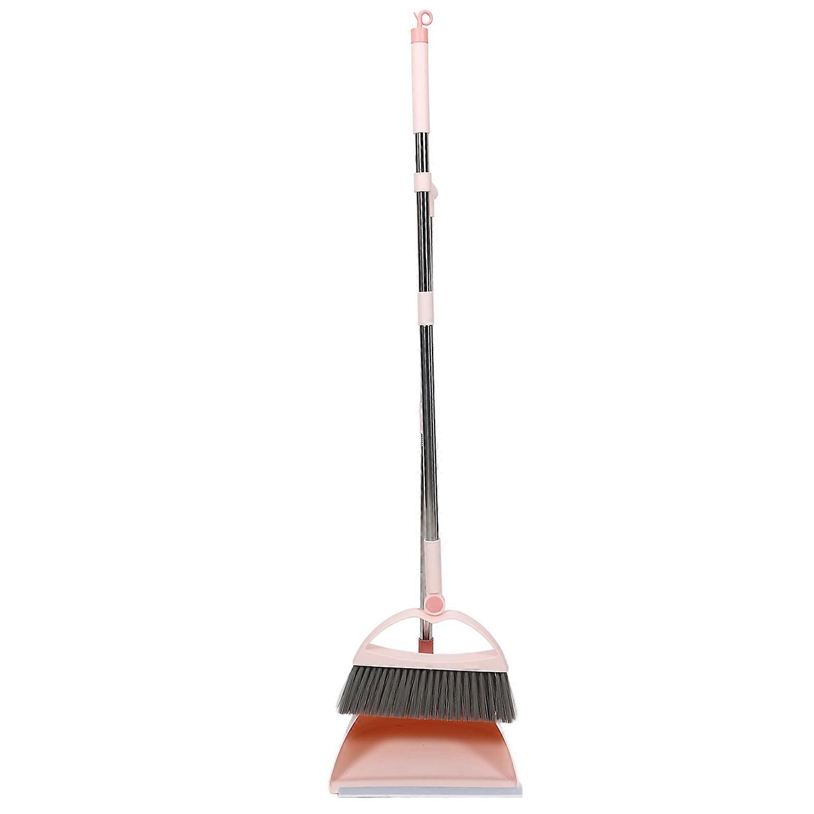 Broom and Dustpan Set for Plastic Cleaning Tools with Soft Bristles – Bright Colors for Fun Housekeeping and Teaching Cleanliness