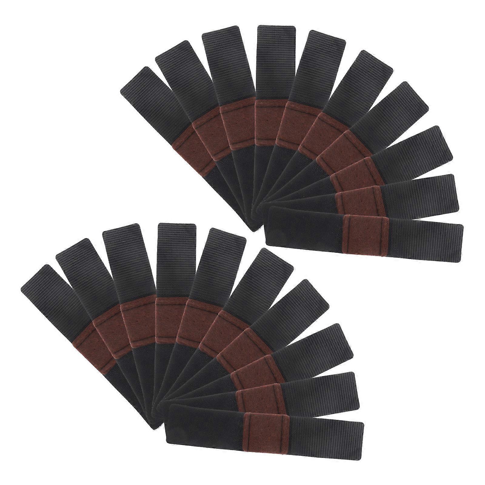 20pcs Non Slip Felt Floor Protectors with Hook and Loop Fasteners – Easy Installation Chair Leg Covers for Sled Base Chairs, Noise Reduction Pads for