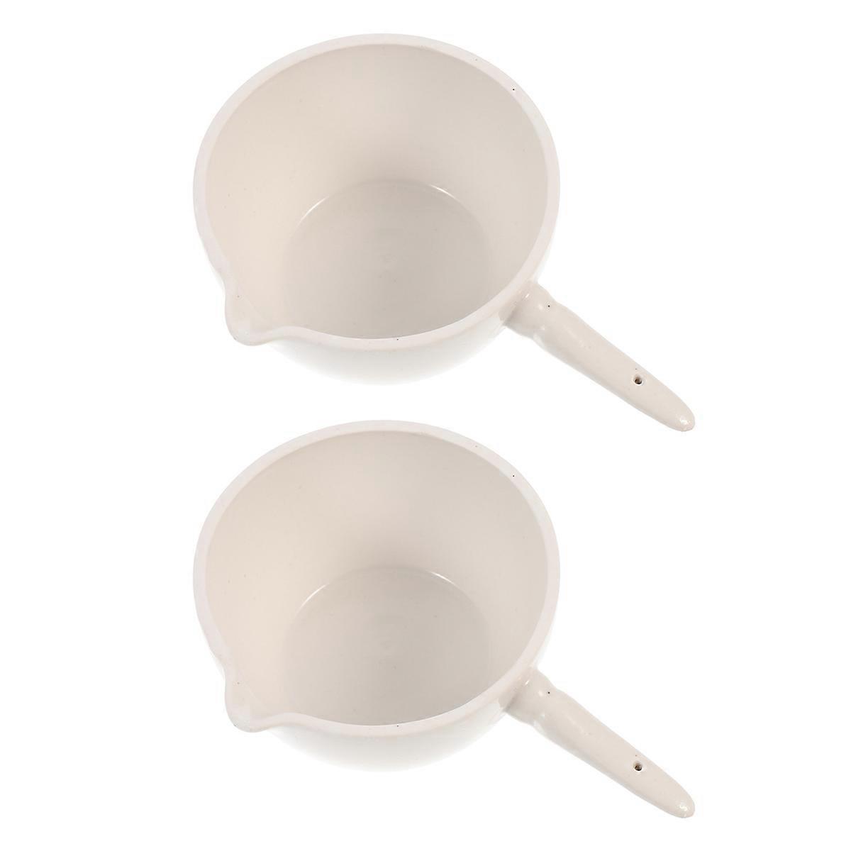 2pcs Round Evaporating Basin 150ML Mixing Dish Bowl with Handle Laboratory Equipment