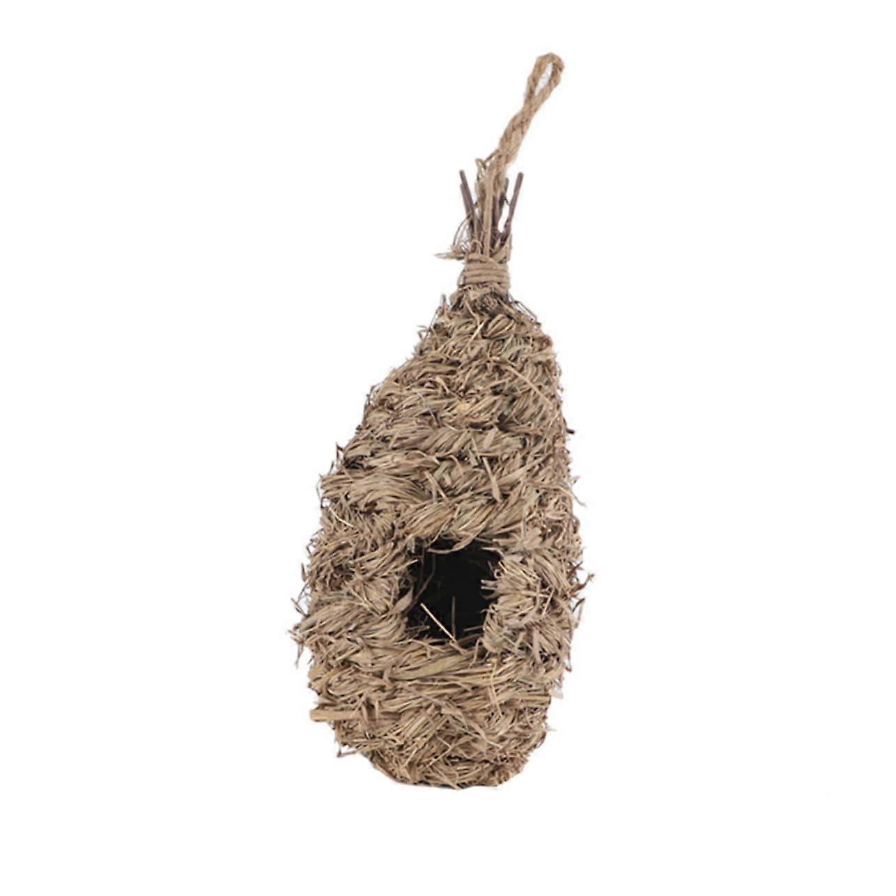 Hanging Bird House Made of Straw Design, Creative Pet House for Protection and Predators, Rustic Style for Garden Lovers, Pack of 1
