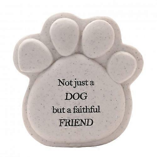 Thoughts of You Pawprint Stone - Dog & Friend