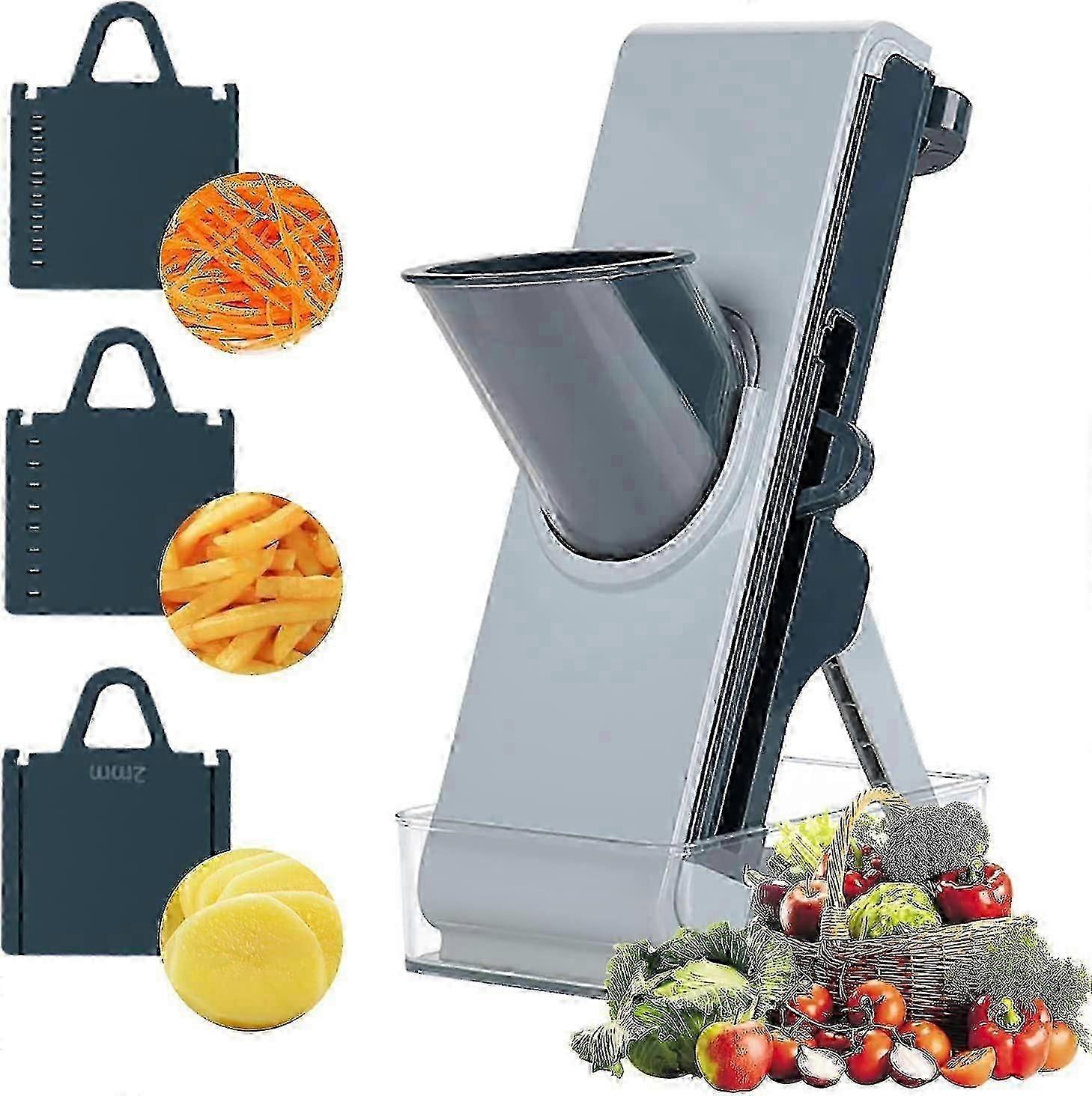Kitchen Mandolins 4 In 1 Manual Vegetable Slicer Multifunction Cheese Grater Set With Adjustable Sta-Yvan