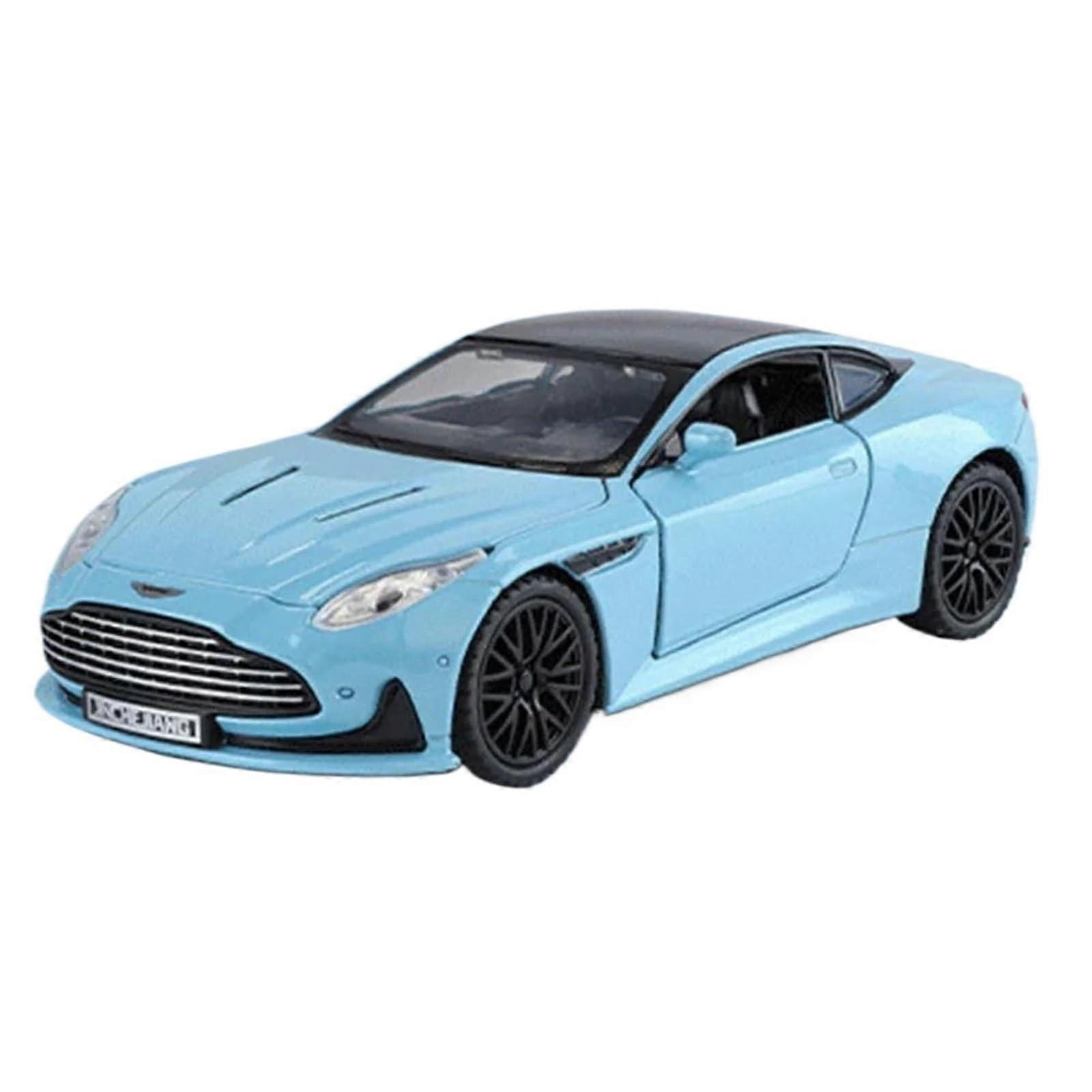 Aston Martin DB12 Valkyrie 1:32 Scale Alloy DieCast Model Car Miniature Pullback Toy Car Collection Ornament Finished Model (DB12 Blue)