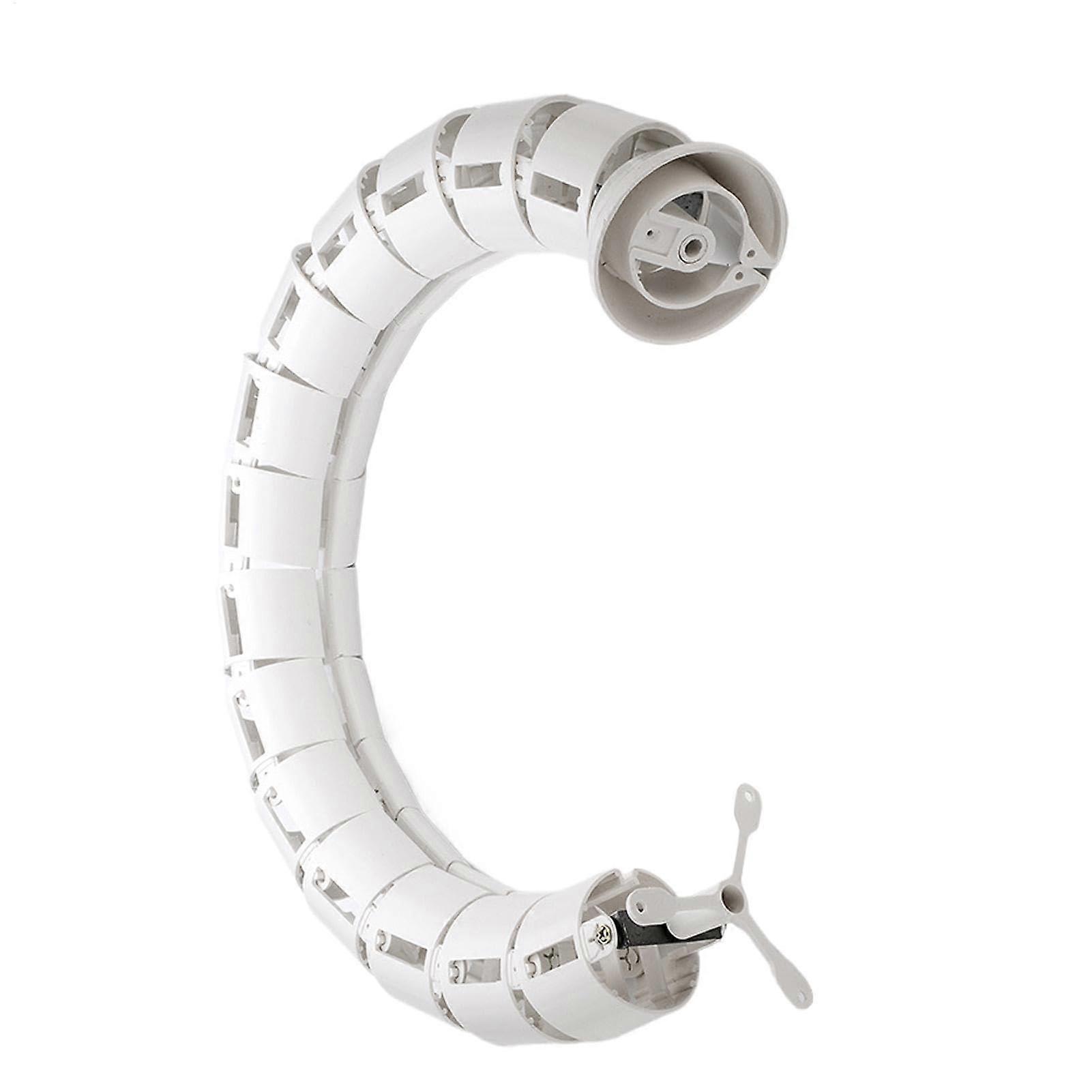Cable Organiser for Desk, Removable Cable Management Raceway, White Wire Snake for Computer Cables and Electronics