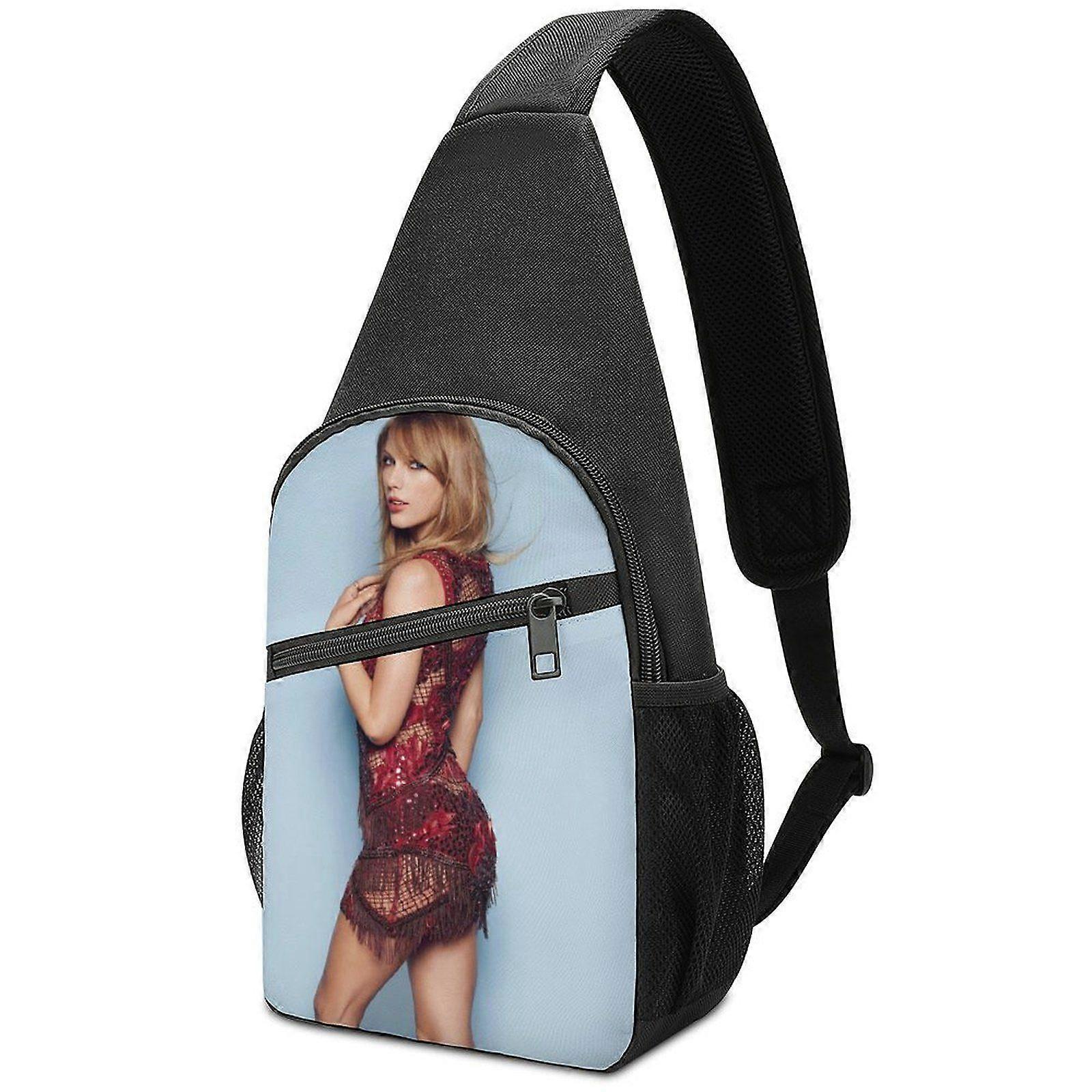 o8425 Taylor Swift Minimalist Oxford Crossbody Bag and Backpack with Adjustable Strap, Mesh Side Bags, and Comfortable Sponge Padding p8425