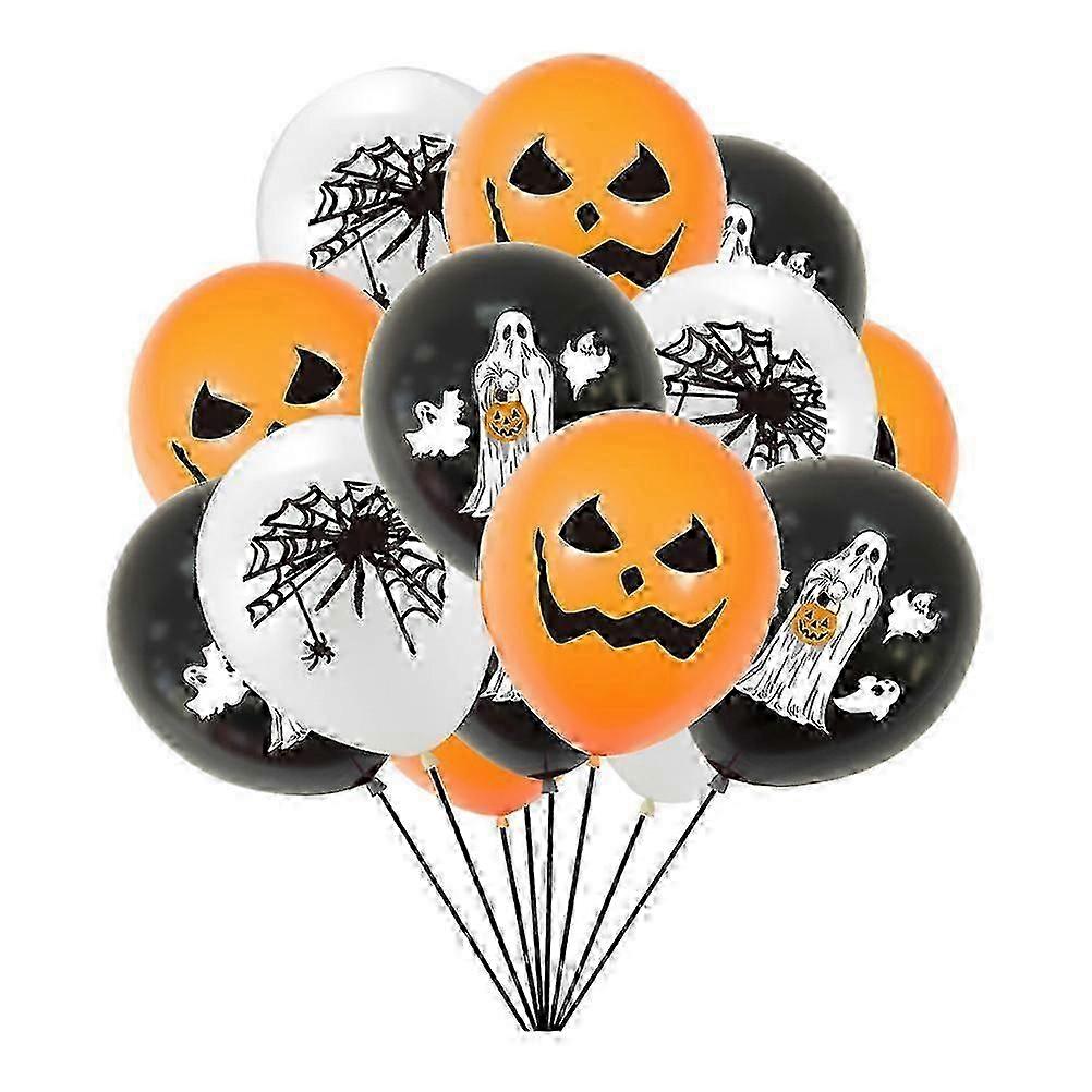 15-Pack Halloween Themed Latex Balloons for Party Decor
