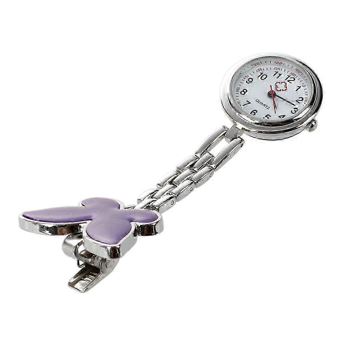 Pocket Watch with Heart Rate Monitor - Quartz Butterfly Theme for Nurses Wacht Brand Compatible