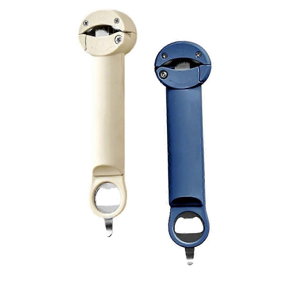 2-pack multifunktionell flasköppnare för burkar och flaskor