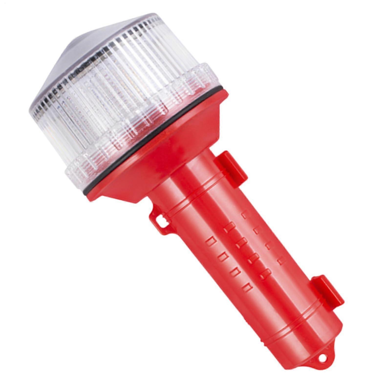 Marine Flares LED Marine Strobe Light Solar Powered Safety Strobe Flares For Boating Ship Kayak White Light