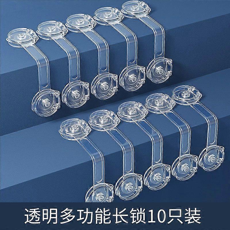 Child safety lock multi-function pair unlock baby anti-pinch hand drawer lock baby cabinet door lock buckle Amazon cross-border 10 FS02 long locks---n