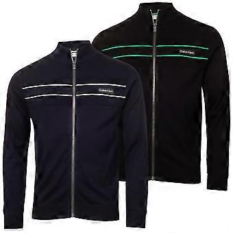 Suéter térmico de golfe masculino Calvin Klein Baxter com zíper frontal completo e forro.