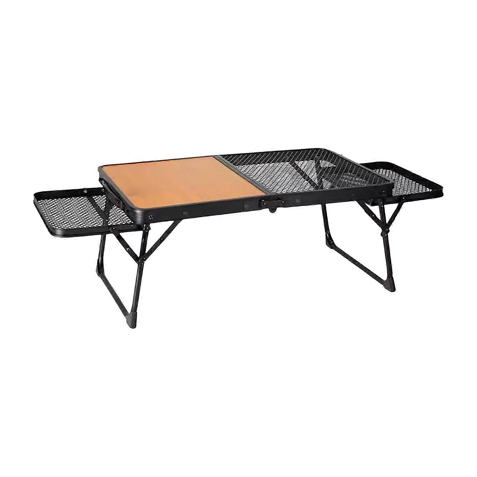 Space Saving Foldable Picnics Table Aluminum Frame Light Weight Design Camping Desk For Travel Fishing Trip Multicolor