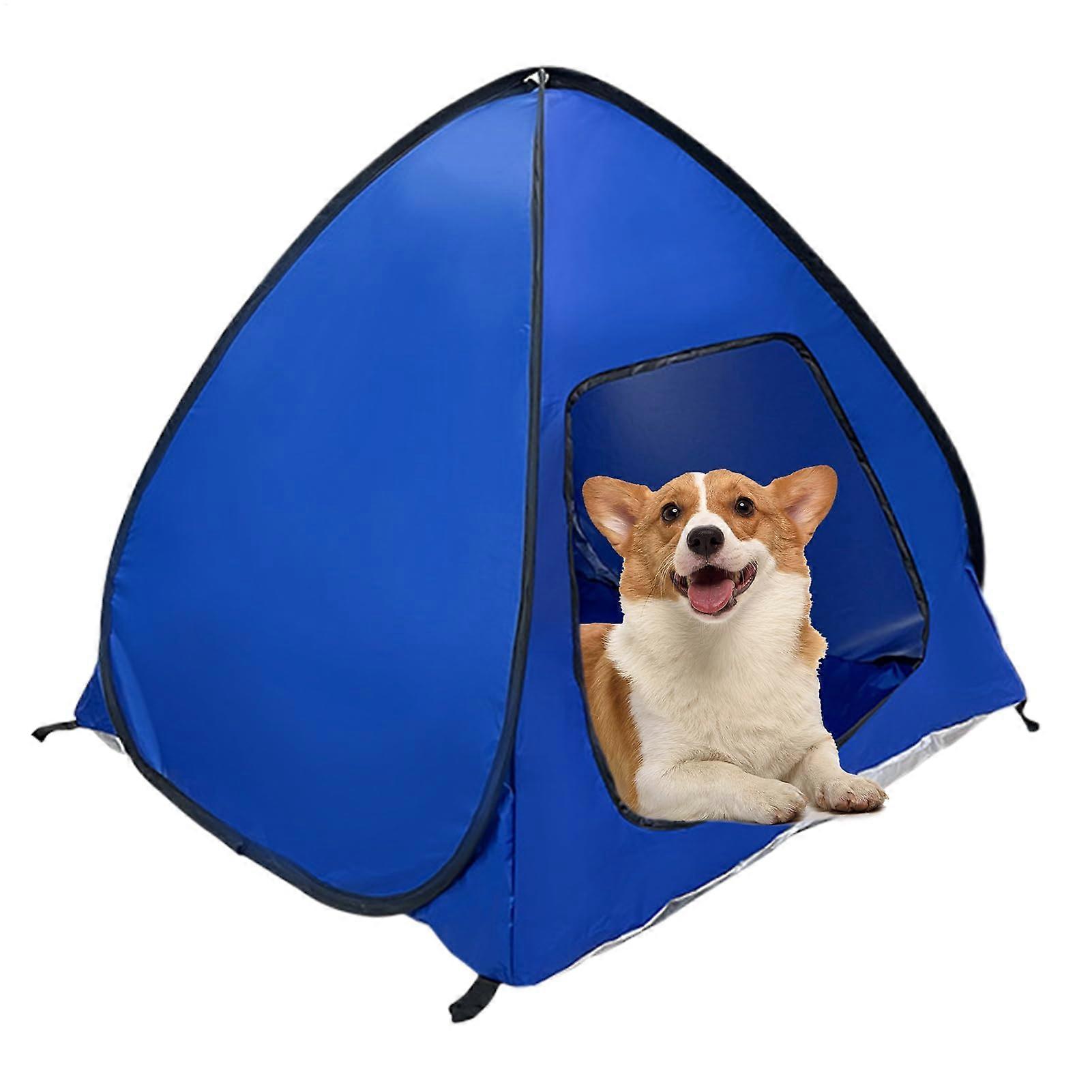 Outdoor Cat Tent Portable Shade House and Foldable Shelter for Picnicking Lawn Garden Patio Blue
