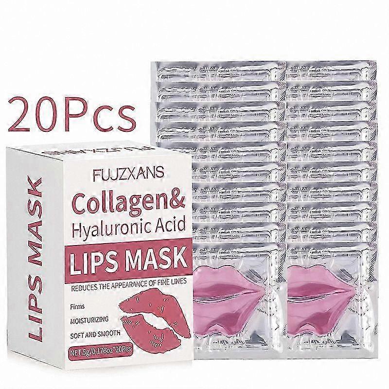 Hydrating Collagen Lip Mask Pack, 20 Count, Deep Moisture for Dry Lips, Removes Dead Skin, Plumping Treatment