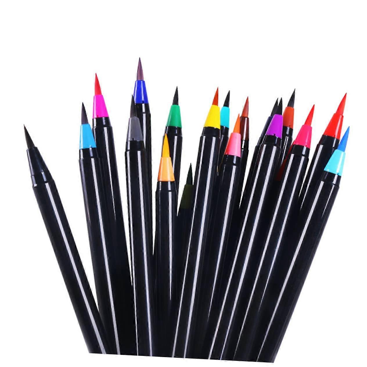 Watercolor Brush Tip Painting Pen Set Assorted Color Pens For Amateur Artists Soft Flexible Tips For Smooth Lines